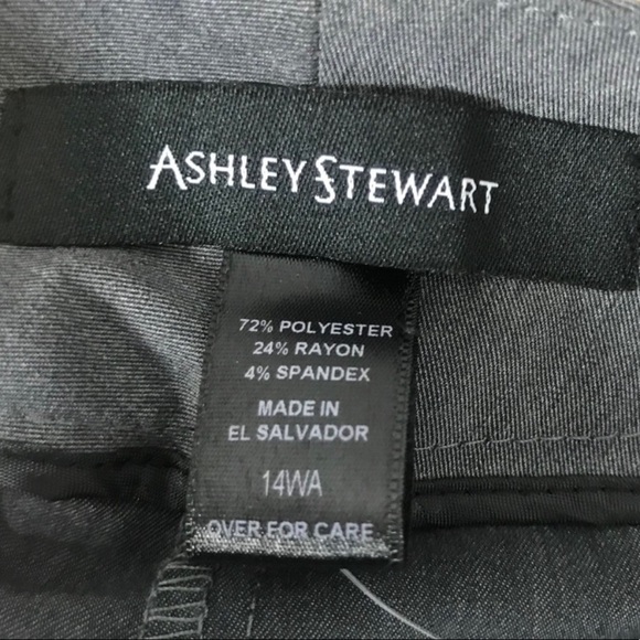 ASHLEY STEWART Straight Trouser Pants Gray - Picture 5 of 6